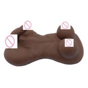 Omyhoney Shemale lifelike size silicone sex doll black color torso love doll for sexy solid male dildo penis sex toys by automatic woman